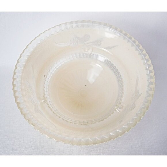 Vintage Ceiling Lamp Shade Beige  Embossed Design 1950's Light fixture - Picture 3 of 5